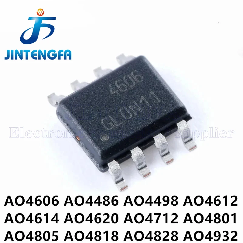 10PCS AO4630 AO4701 AO4702 AO4704 AO4706 AO4710 AO4712 AO4714 AO4716 AO4886 SOP-8 P + N-Channel MOSFET SMD IC