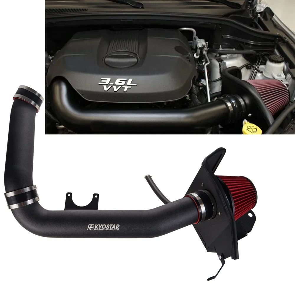 KYOSTAR 3.5'' Heat Shield Cold Air Intake Kit For 2011-2015 Dodge Durango Jeep Grand Cherokee 3.6L V6  Muscle Cars