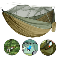 Automatic Quick-opening Mosquito Net Hammock Outdoor Camping Pole Hammock swing Anti-rollover Nylon Rocking Chair 260x140cm