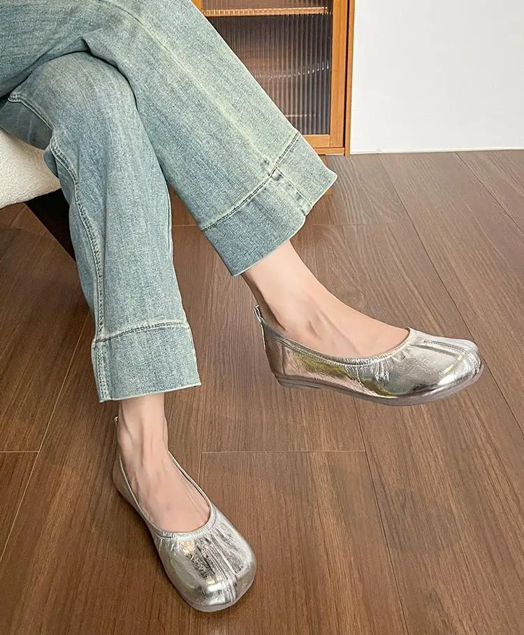 

Tabi Flat Shoes Women's Summer Footwear Ballerina Mary Jane Slip on Big Size 11 Soft Leather Elegant Nurse Office Dress Shoes
