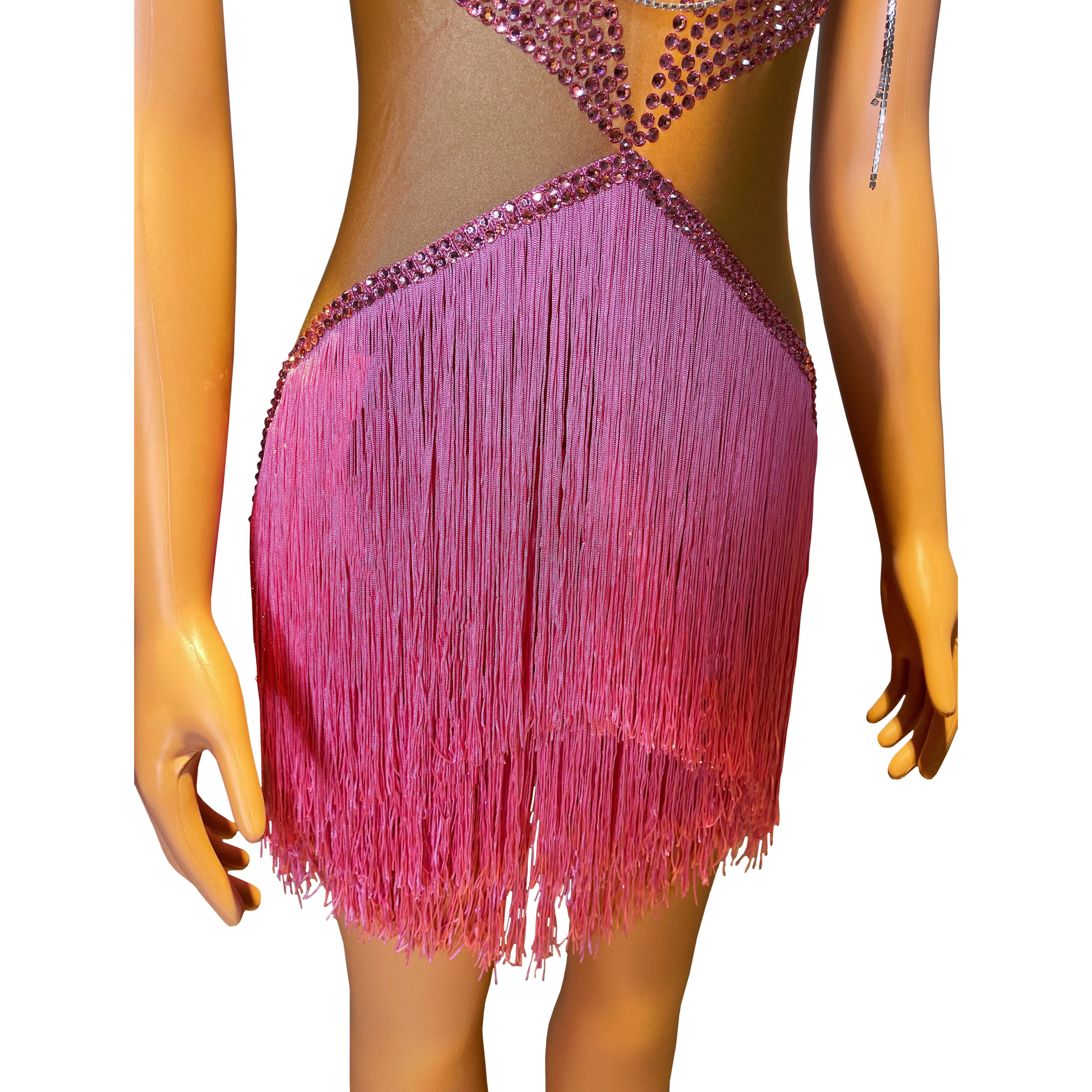 Sexy Diamond Tassel Slim Fit jumpsuit Nightclub DJ Bar Female Singer Stage Performance Dance Team Party Theme Show Clothing