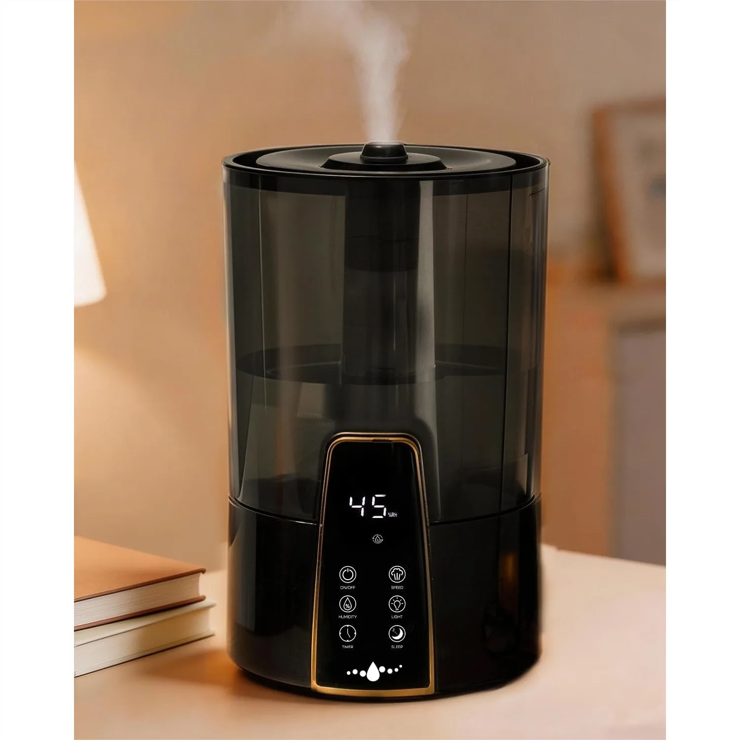 

Humidifier for Bedroom, 4L Top Fill Cool Mist with Night Light, Aroma Diffuser, Auto Humidity Control, 12H Timer, Sleep Mode