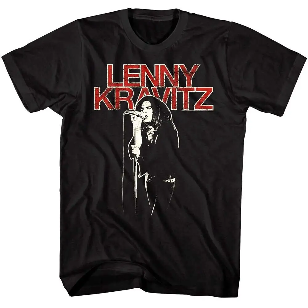 Lenny Kravitz Singing Men's T Shirt Adult