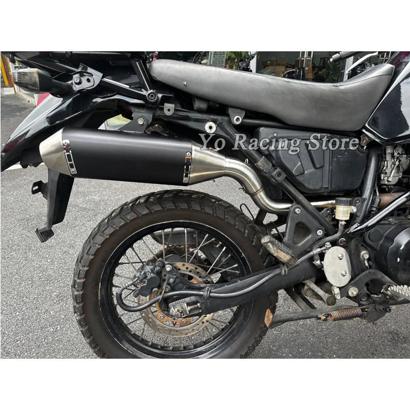 Slip On For KAWASAKI KLR 650 KLR650 KLR650A/E 2008-2026 Motorcycle Exhaust System Escape Moto Modify Mid Link Pipe With Muffler