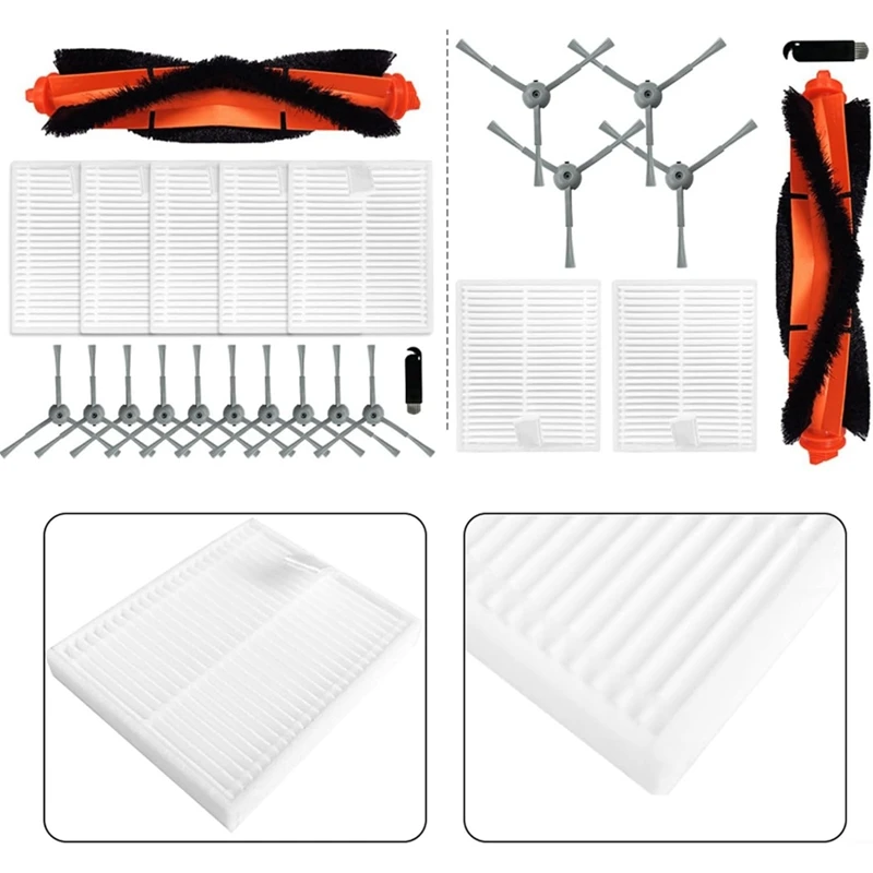 Robô Aspirador Kit De Substituição, Escova Lateral Principal, Filtros Hepa, Lubluelu L20, Honra V8 Pro