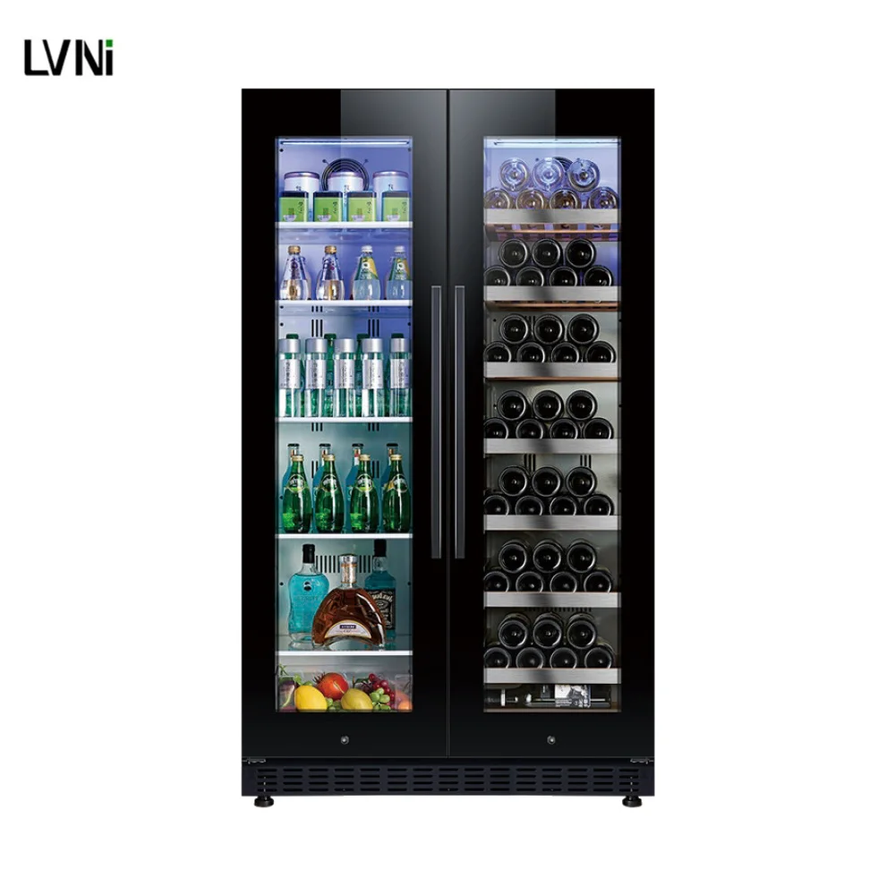 

High Quality 200-Bottle Dual Zone Wine Cooler Single-Temperature Air Cooling High Efficiency Compressor Wine Refrigerator Cellar