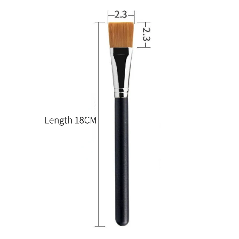 1 brocha profesional con mango de madera para base, mezcla de crema, corrector, brocha de maquillaje, máscara Facial suave, brocha de barro, herramientas cosméticas