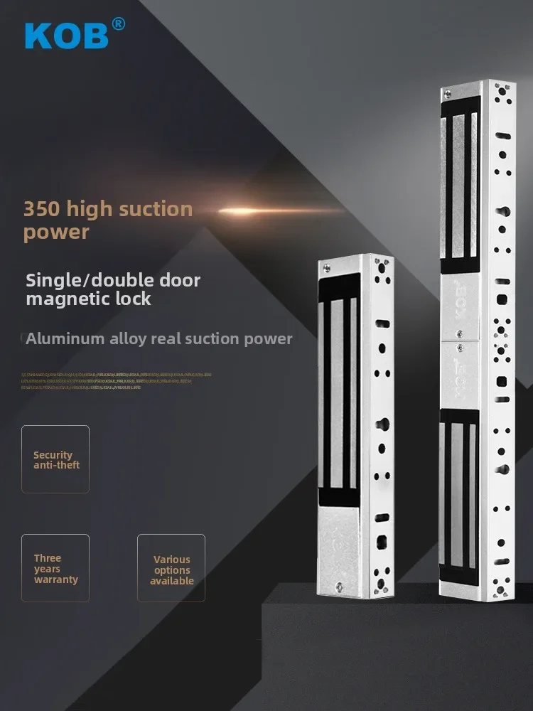 

Электромагнитный замок KOB 350 кг, для одинарных и двойных дверей, с функцией обратной связи, водонепроницаемый, с электрическим управлением