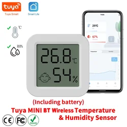 Newest Tuya BT Wireless Temperature Humidity Sensor LCD Thermometer Mini Smart Electric Hygrometer APP Remote Control Home