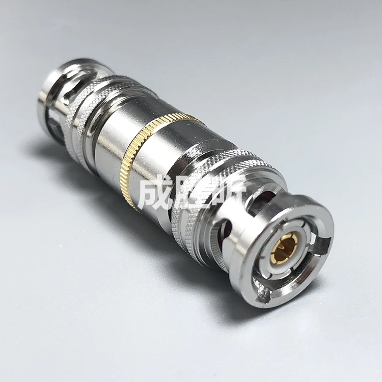 TRB-JJ Dual-way Three-coaxial Revolution Male BNC Three-bayonet Three-coaxial Connector Three-jaw Coaxial Pin/pin