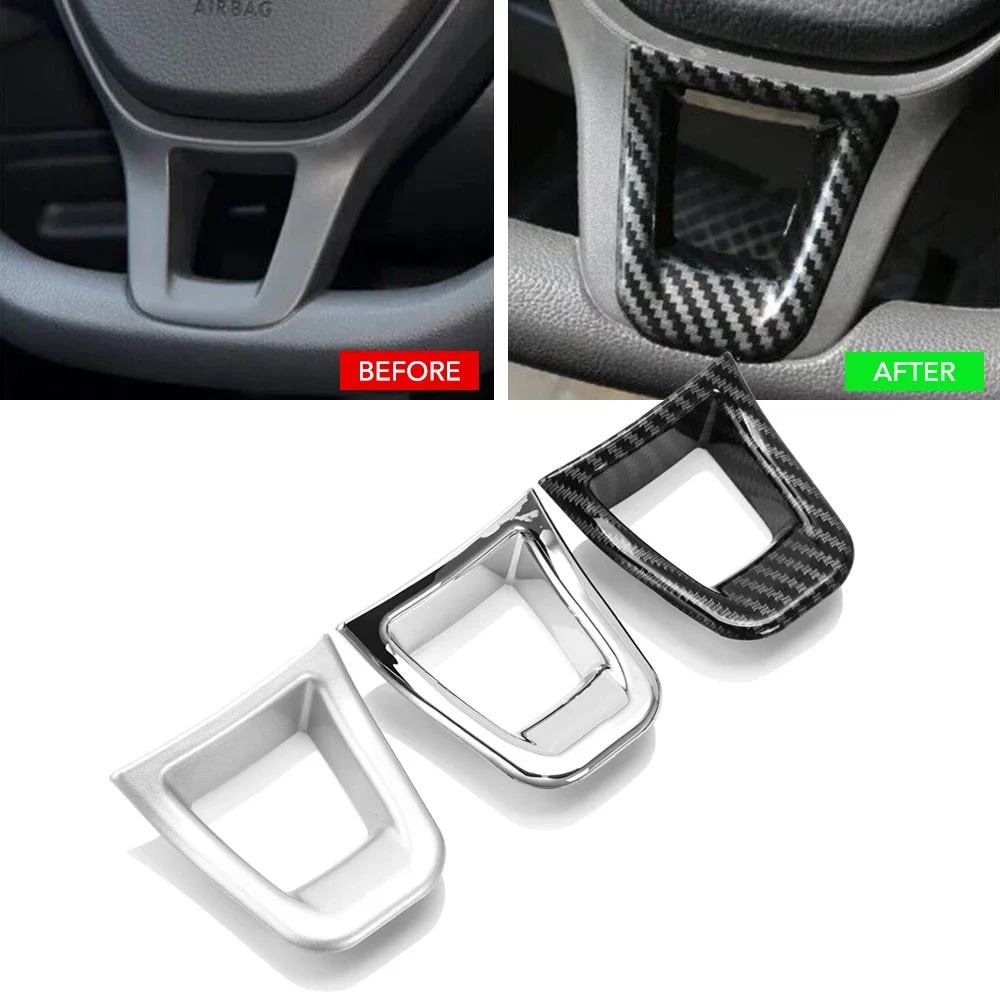 ABS Car Volante Painel Decoração Capa, Guarnição Adesivo para Volkswagen VW Golf 7 MK7 7.5 2013-2019, Polo 2014 +, Passat B7 B8