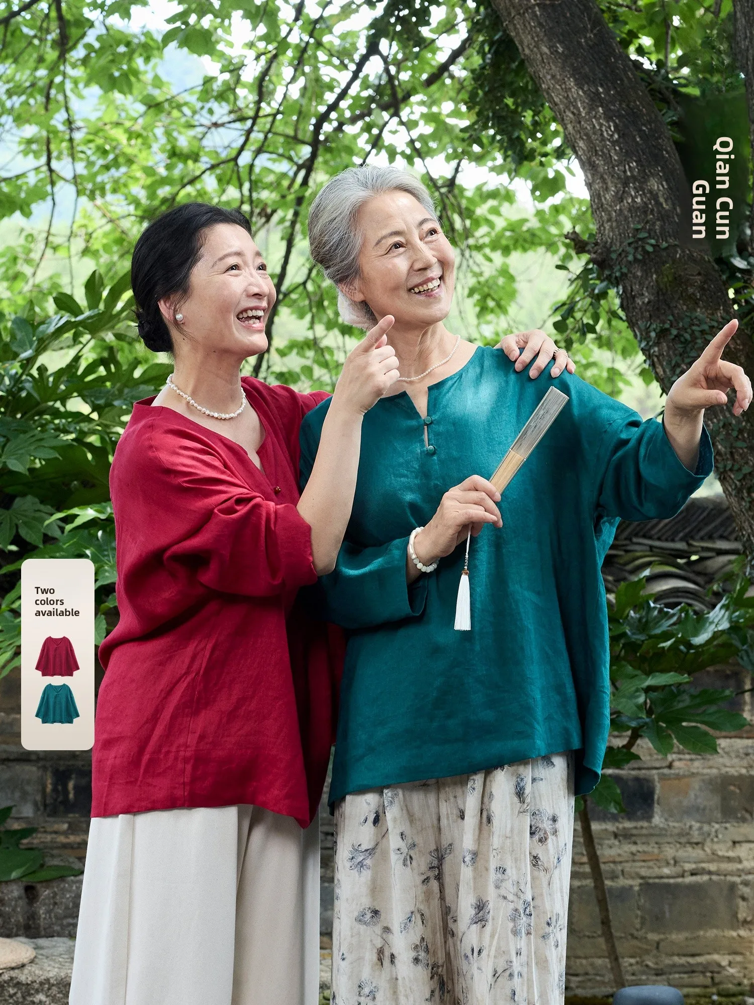 

Loose Fit Long Sleeve Linen Shirt Thin Style Spring Autumn Mommy Clothes Versatile Comfortable Mid-aged And Elderly Women's Top
