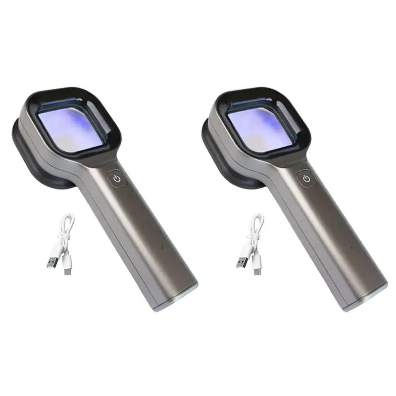 【SUPERDEALS】2X 우드 램프 피부 분석기 휴대용 페이셜 살롱 뷰티 분석기 피부 관리 분석 테스트용 UV 우드 램프