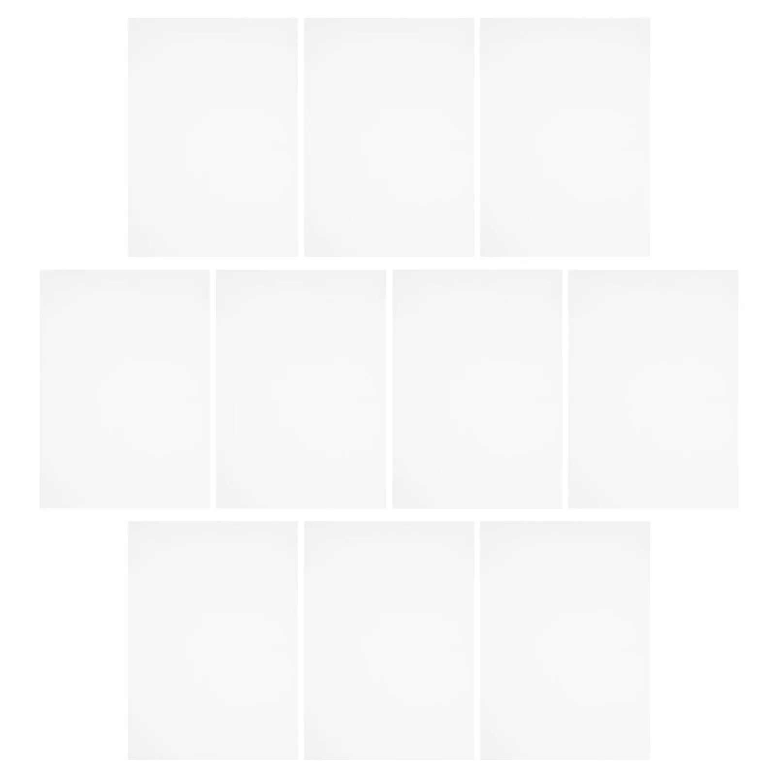 10Pcs Clear Hard PVC Film Sheet High Transparency Plastic for DIY Craft Projects Frame Covers Display Artwork Protection Panels