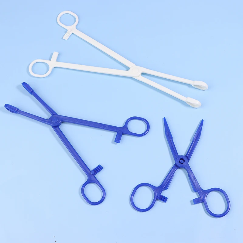 1pcs Plastic Hemostat Disposable Hemostatic Vessel Clamp Triangle Open Plier Ear Nose Lip Body Piercing Forcep Tattoo Art Tool