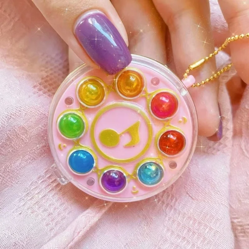 ของแท้แบนเดย์ กาชาปอง เมจิคอล โดเรมิ มินิไม้กายสิทธิ์เครื่องแปลงโมเดลขนาดเล็กรูปกระจกแต่งหน้าเครื่องประดับสะสม