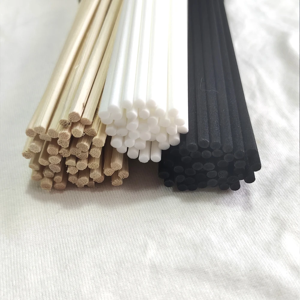 50pcs 19cmx3mm Aroma Diffuser Replacement Rattan Reed Sticks Air Freshener Aromatherapy Aroma Stick Oil Diffuser Refill Sticks