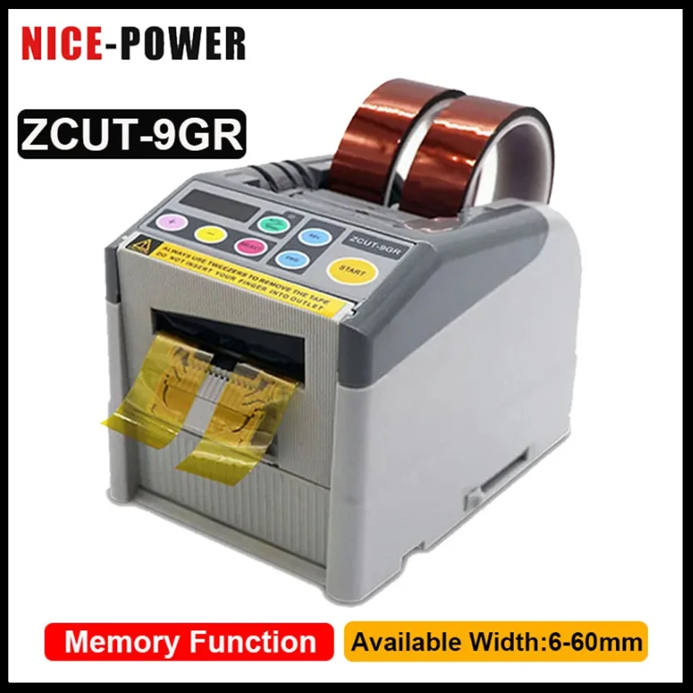 

ZCUT-9GR Automatic Tape Dispenser Memory Storage Function Intelligent Auto Adhesive Tape Cutting Machine Cutter Upgraded ZCUT-9