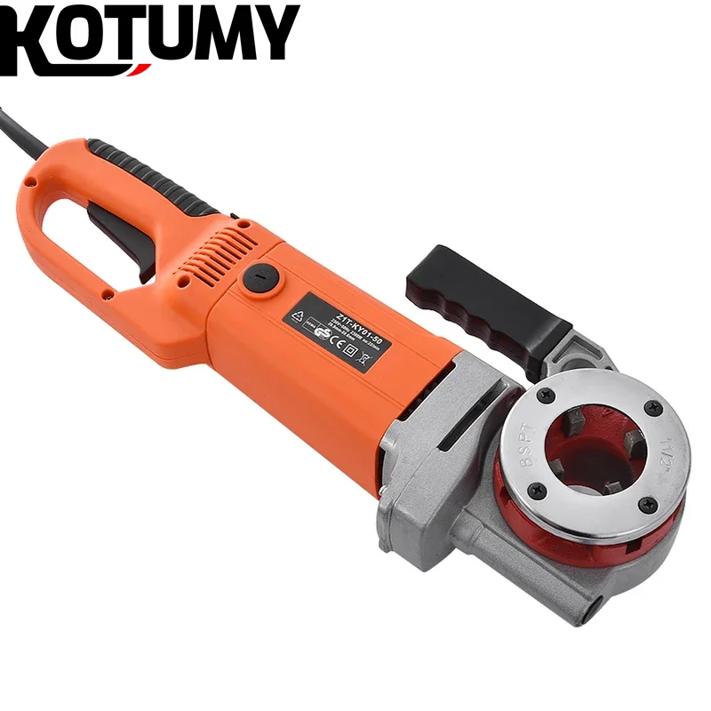 

Portable Handheld Electric Pipe Threader 2300W Industrial Pipe Threading Machine With 6 Die Power Tool