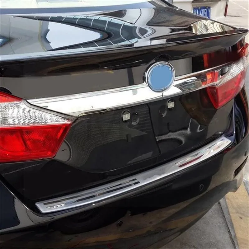 For Toyota Camry 2012 2013 2014 2015 Rear Bumper Protector Sill Trunk Rear guard Tread Plate cover Trim Car Accessories