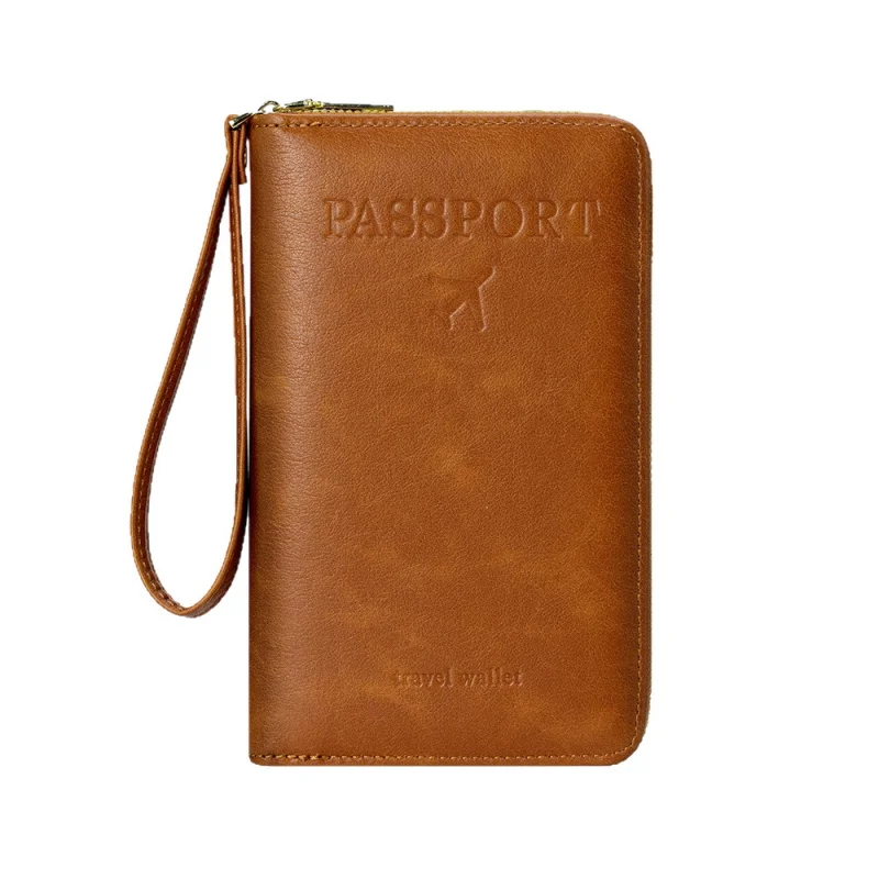 New Long Passport Holder, Document Organizer, Coin Purse, Multifunctional Travel Zipper Passport Bag