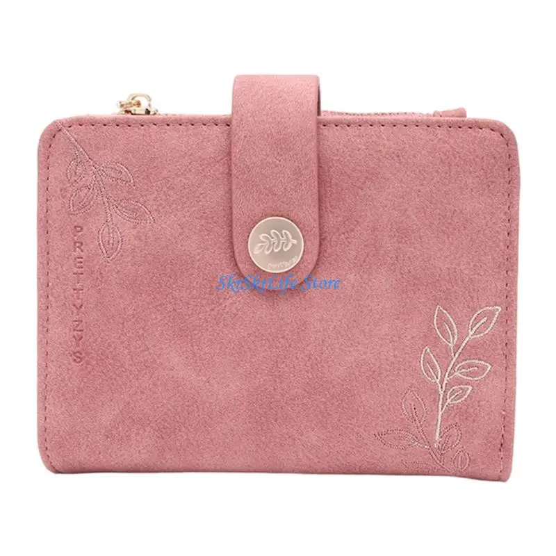 E65E Refillable PU Notebook Cash Organiser 5 Rings PU Leather Binder Budget Planner with 5 Card Slots Zippered Coin Pocket