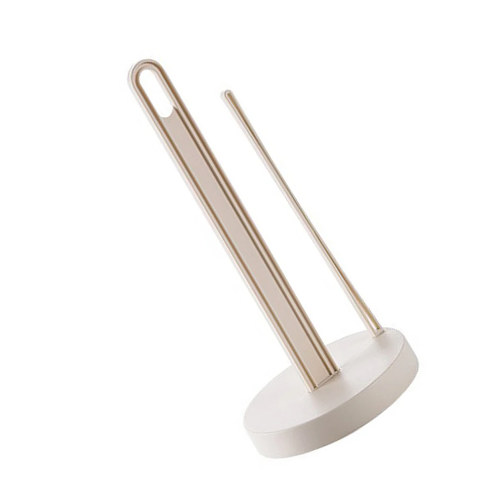 

2pcs Roll Paper Rack Minimalist Style Sturdy Pp Kitchen Bathroom Storage Stand Easy Clean Desktop Tissue Holder Beige