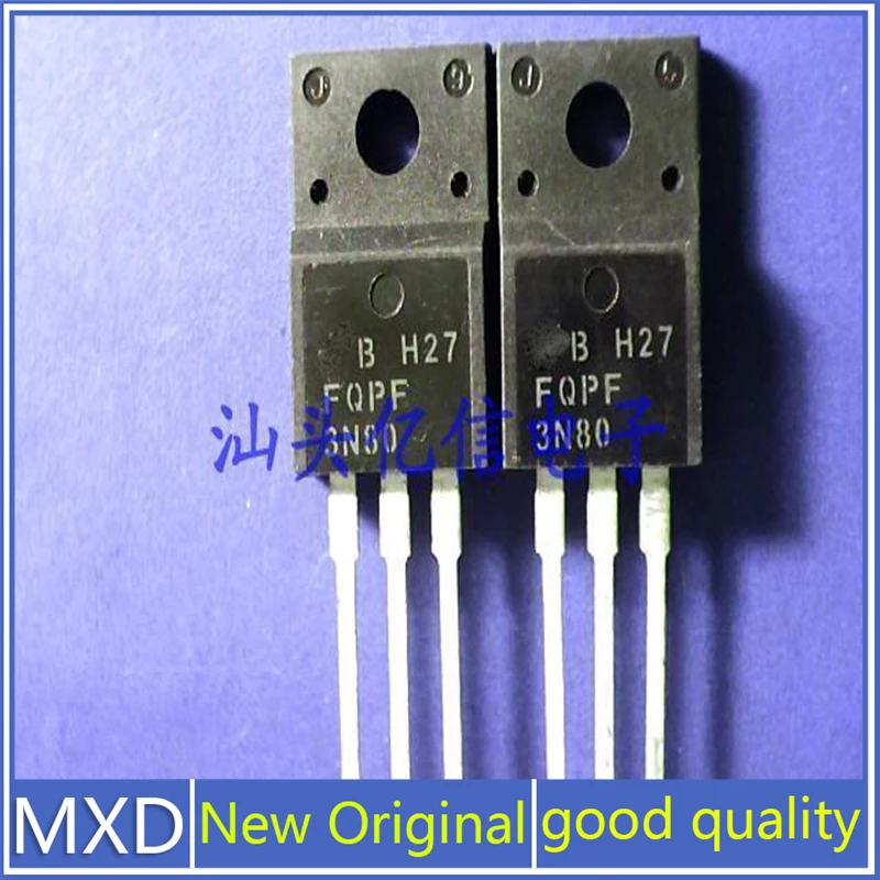 5Pcs/Lot New Original FQPF3N80 3N80 3A800V Field Effect Mostube TO220F Good Quality In Stock
