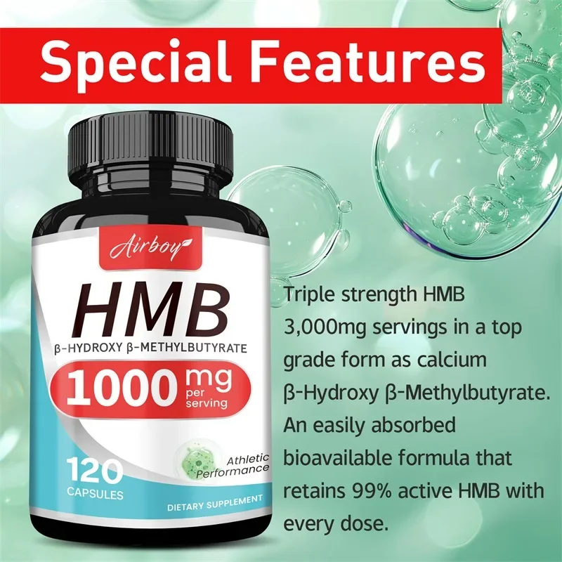 

HMB Supplements - Replenish Energy and Improve Endurance, Promote Muscle Growth and Recovery Relieve Muscle LossCapsules