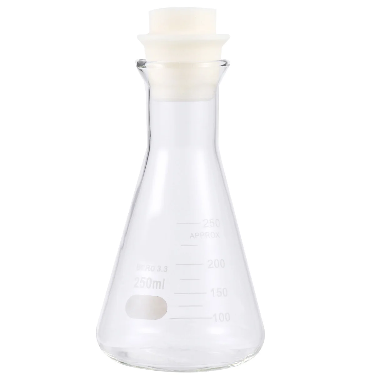 

Flasks Chemistry with Stopper Conical Glass Glassware Science Wide Mouth Transparent