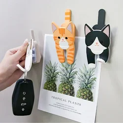 Kawaii Cat Fridge Magnet Key Holder Hanger Hook Refrigerator Magnetic Photo Message Sticker Note Stick Home Kitchen Decoration