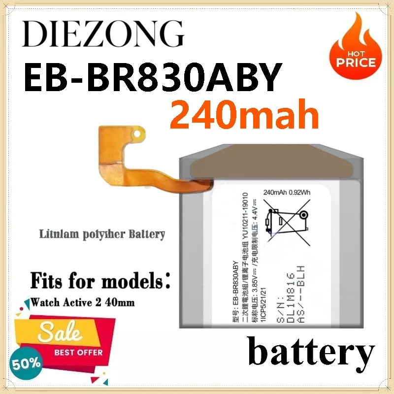 Brand New EB-BR830ABY 240mah Battery for Samsung Watch Active 2 40mm R835 R850  Watch Battery