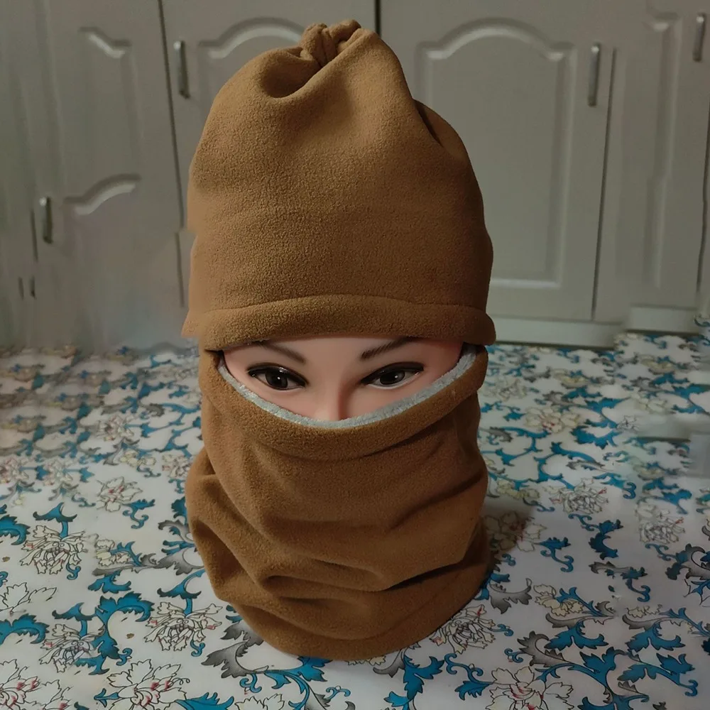 

Windproof Winter Warm Hat Scarf Two-piece Coldproof Cold Resistance Motorcycle Warm Mask Portable Thickened Cycling Mask Women