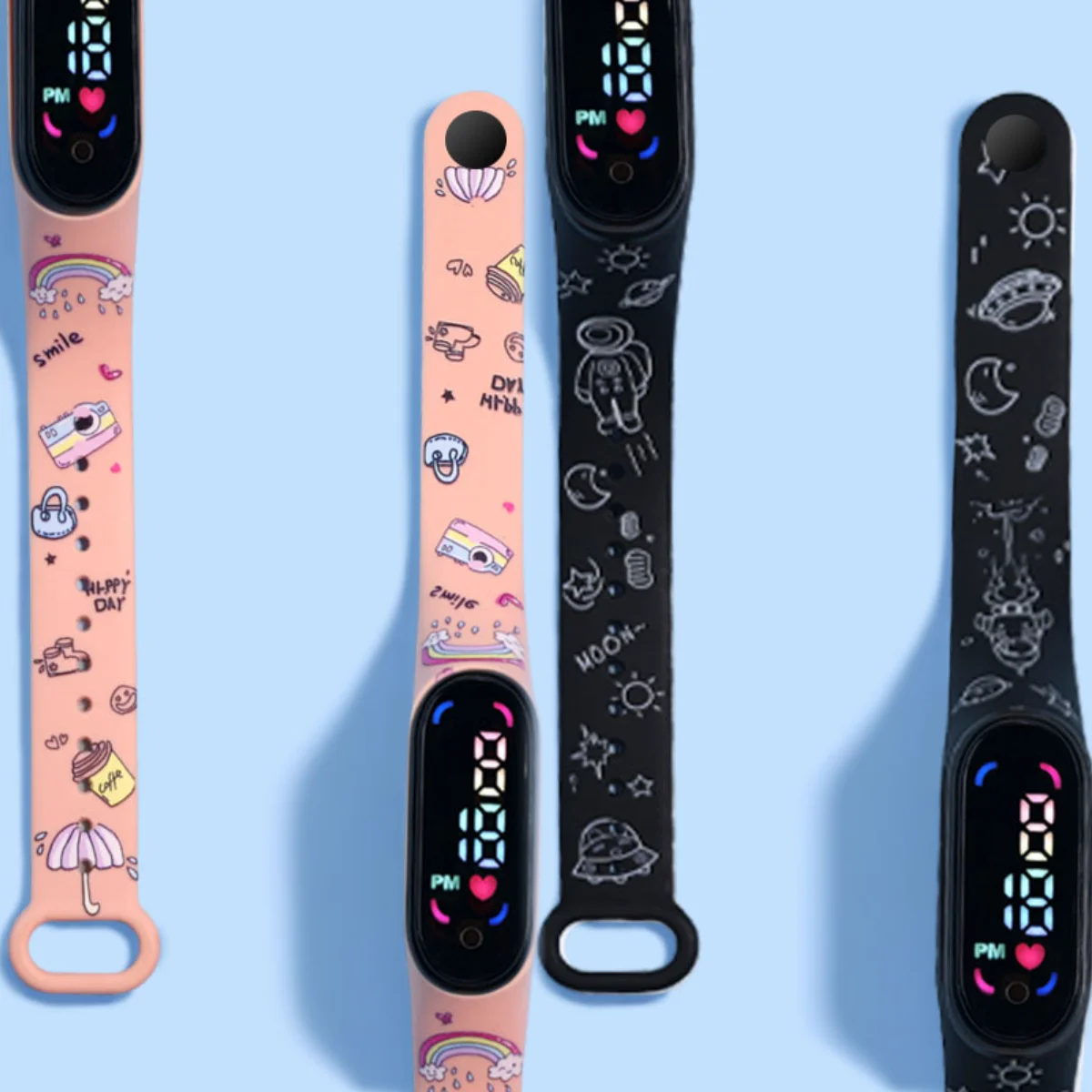 10 pz/lotto Orologio Per Bambini Ragazzi Ragazze Impermeabile Sport Touch Screen Orologio per Le Donne Orologio Digitale Bracciale Brithday Regali