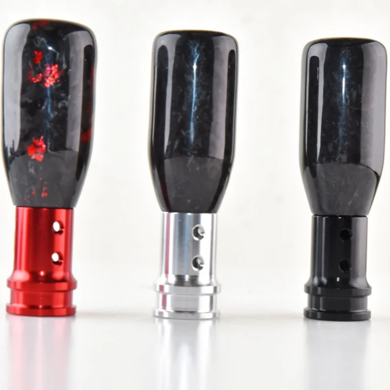 

Universal Car Modification Gear Lever Head Carbon Fiber Gear Shift Head with Metal Gear Lever Combination for Automobiles