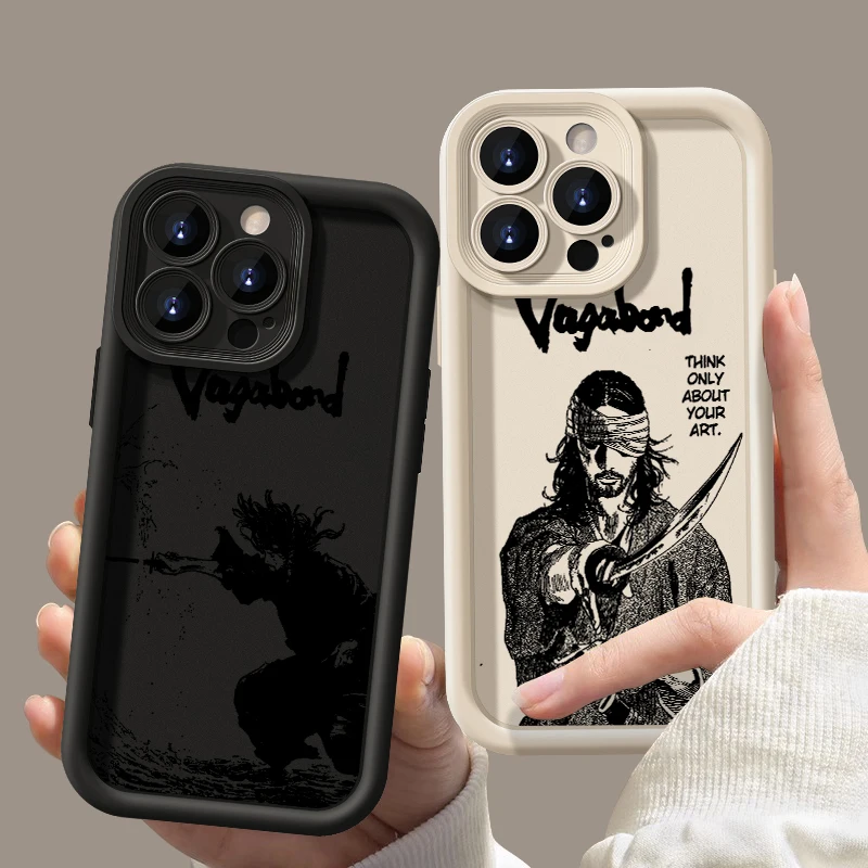 Miyamoto Musashi Vagabond For Apple iPhone 15 14 13 12 11 Mini XS XR X 8 7 Pro Max Plus Soft Eye Ladder Phone Case