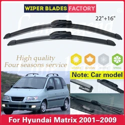 For Hyundai Matrix 2001 - 2009 Wiper Front Wiper Blades Windshield Windscreen Clean Window Rain Brushes 22