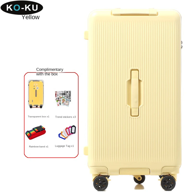 KO-KU 2024 New Luggage Female Large Capacity 30 Inch Thick Durable Trolley Case Male Students 26 Inch  TSA Lock Suitcase