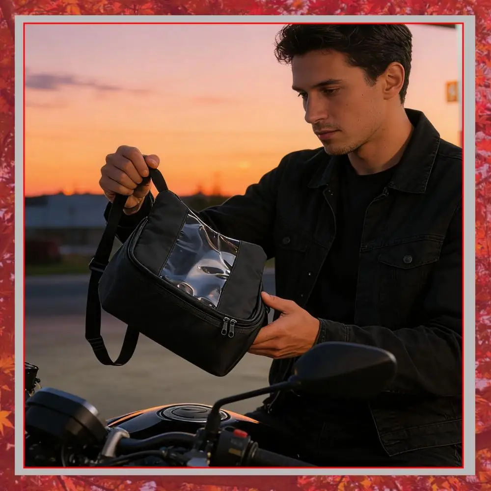 

Motorcycle Handlebar Bag Waterproof Universal Motorcycle Bag Motorcycle Handle Bar Storage Pouch for Trail & Adventure Riding