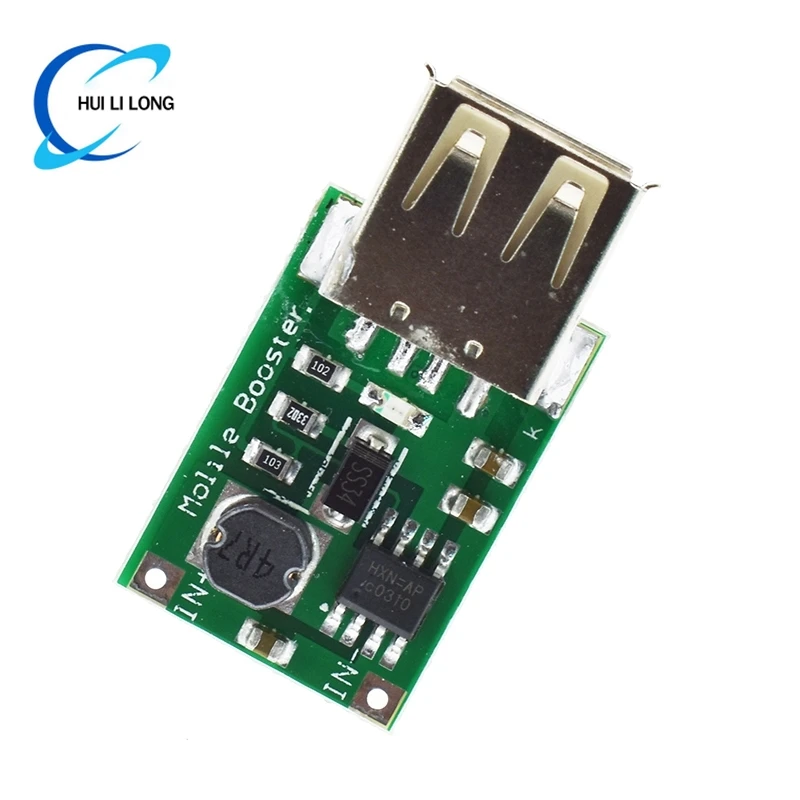DC-DC 2V-5V ~ 5V 1200MA 1.2A 승압 부스터 USB 모바일 전원 공급 모듈 리튬 배터리 충전 보드 (휴대폰 카메라용)