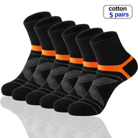 High Quality 5 Pairs Lot Men Cotton Socks Black Sports Socks Casual Run winter Socks Men Breathable Male Sock Sokken Size38-45