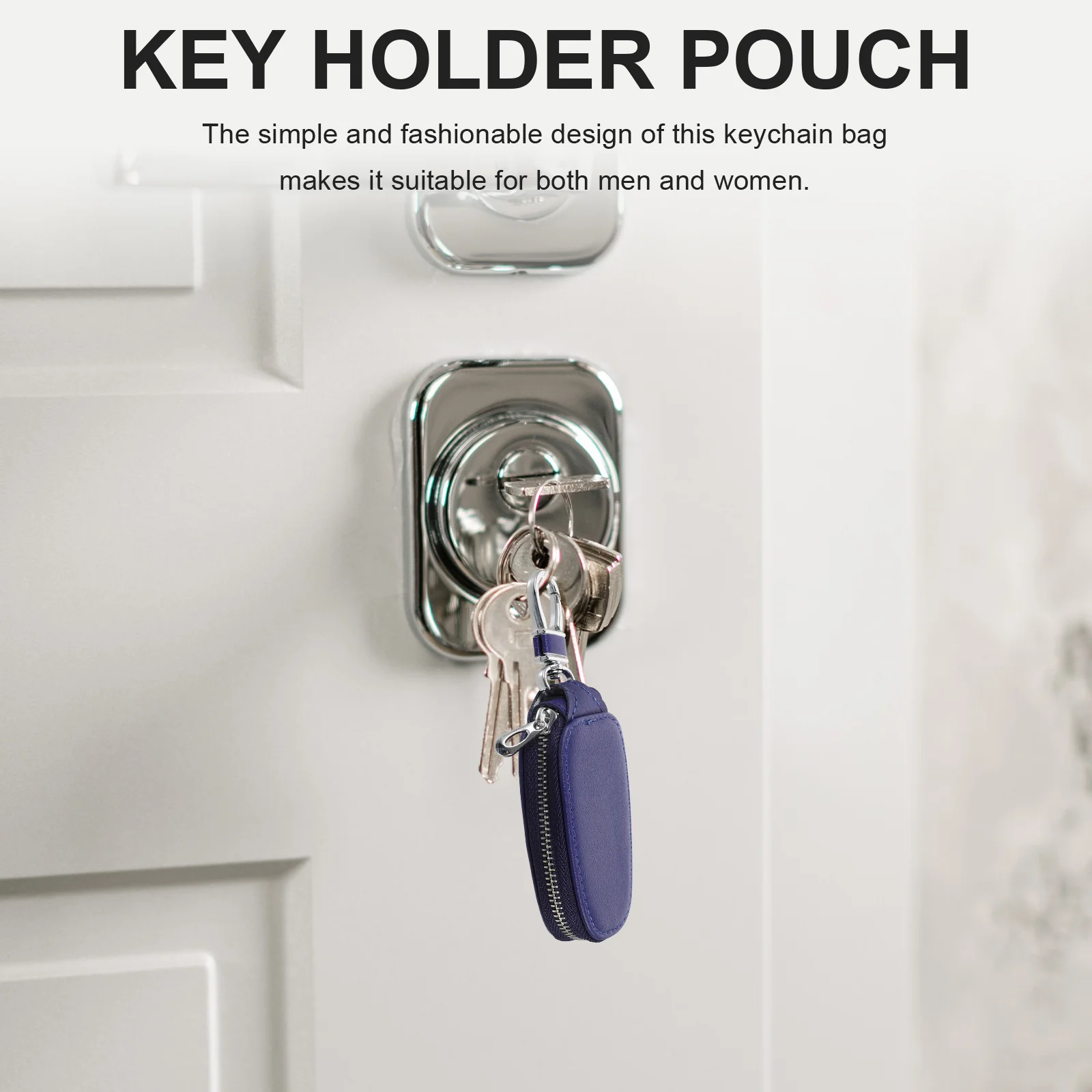 

Pouch For Car Keys Small Key Case Holder Splashproof Pu Key Organizer Waist Hanging Keychain Bag For Men Women