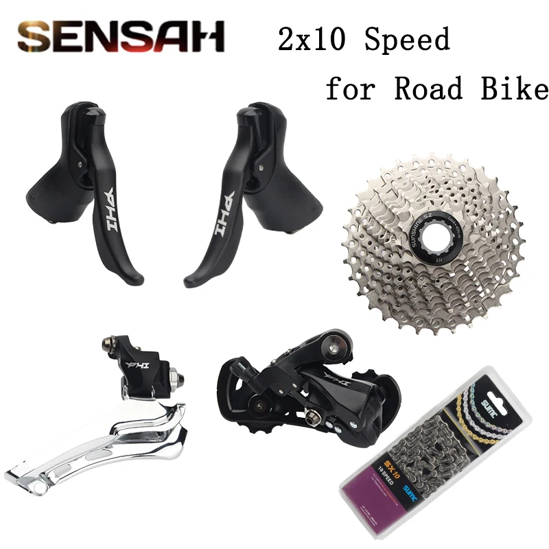 

SENSAH PHI Road Bike 2x10 Speed Shifters 20S Derailleur Groupset Lever Brake Bicycle Shifter L/R Fore Rear for 4600/5600/6600