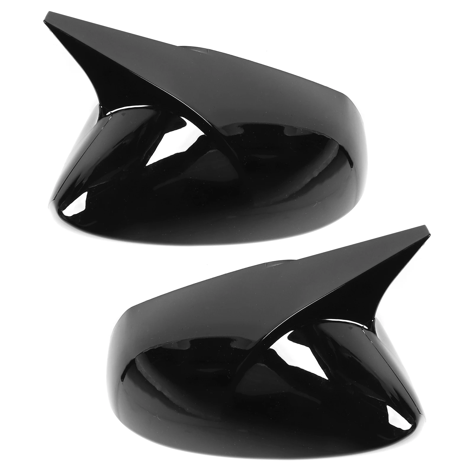 For Toyota Corolla Sedan Hatchback 2020 2021 1 Pair Left+Right Black Rearview Mirror Cover Cap Horn Style Protector Housing