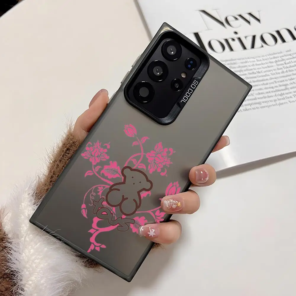 Moda logotipo t-touses caso de telefone para samsung galaxy s25 edge s24 s23 s22 s21 s20 ultra funda silicone colorido prata caso de telefone