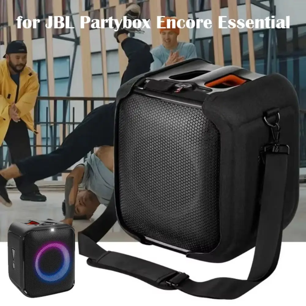 Adjustable Shoulder Strap Bluetooth Speaker Protective Cover EVA Shockproof Carrying Case for JBL Partybox Encore Essential