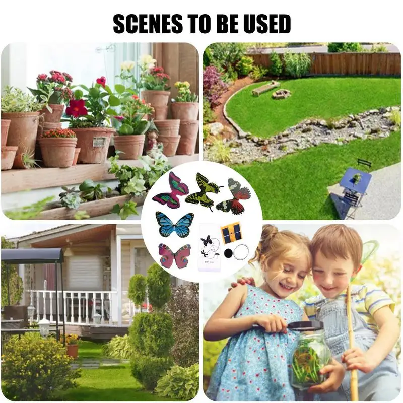 Solar Stake Decor Yard Stake Butterfly For Intelligent Sensor Control Science And Education