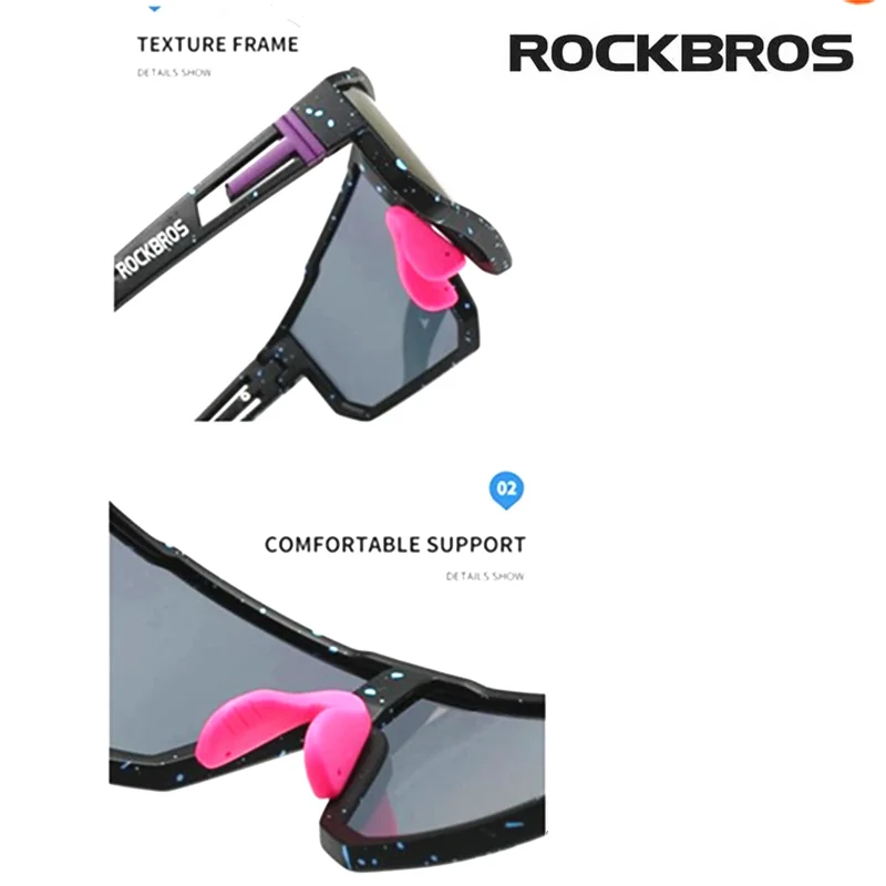 ROCKBROS  Cycling sunglasses for men and women, mountain bike glasses, outdoor sports sunglasses, UV protection uv400 glasses