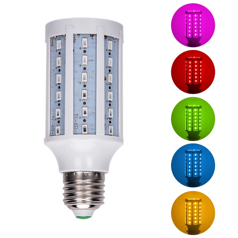 Indoor Lighting Home Lamp 5W/10W/15W/20W AC85-265V Spot Lamp E27 Red/Blue/Green/Yellow Led Corn Bulb Lampada Decorative Light