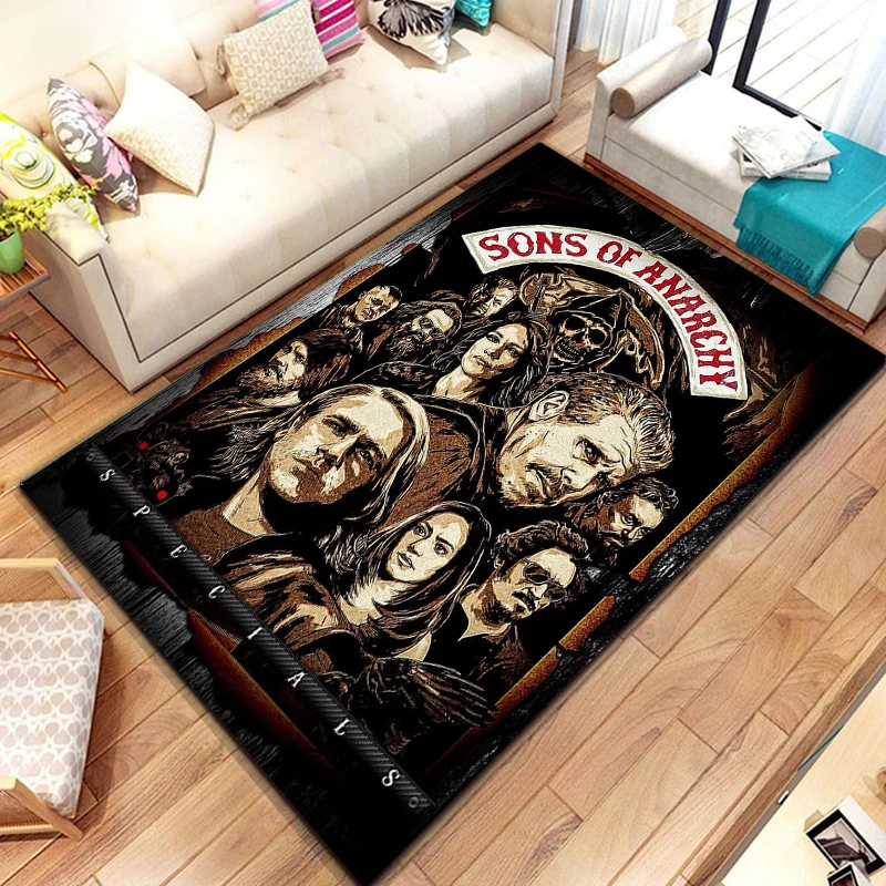 Sons of Anarchy Retro Printed Carpet Yoga mat game room bedroom beautiful anti -slip carpet rugs living room decoration chambre